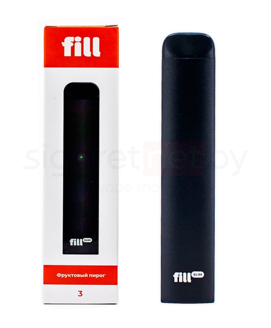 Одноразовая электронная сигарета FILL SLIM  - 280mAh ( 1,8 Ом \ 1,5 мл. ) Фруктовый Пирог ( крепость 30 мг. \ мл. )