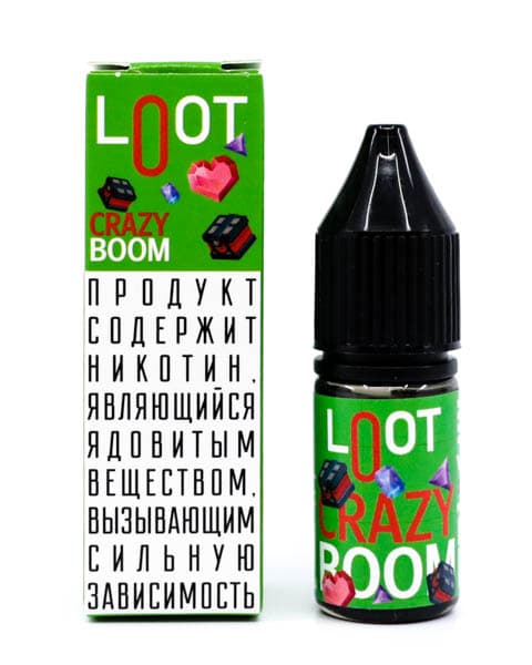 Жидкость Loot SALT - Crazy Boom 10 мл ( 15 ± 3 мг ) ( Арбуз )
