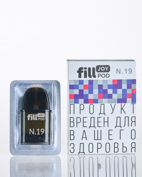 Одноразовый картридж с жидкостью для электронных систем курения fill JOY POD - Ягодный Энергетик ( N19 ) ( 2 мл. Крепость 17 ± 3 мг )