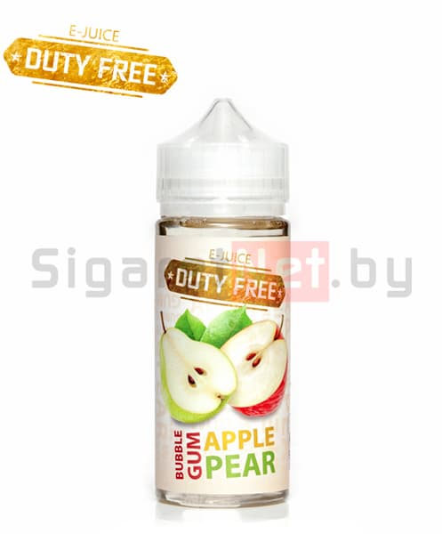 Duty Free White - Bubblegum Apple &amp; Pear, (3 мг), 120 мл