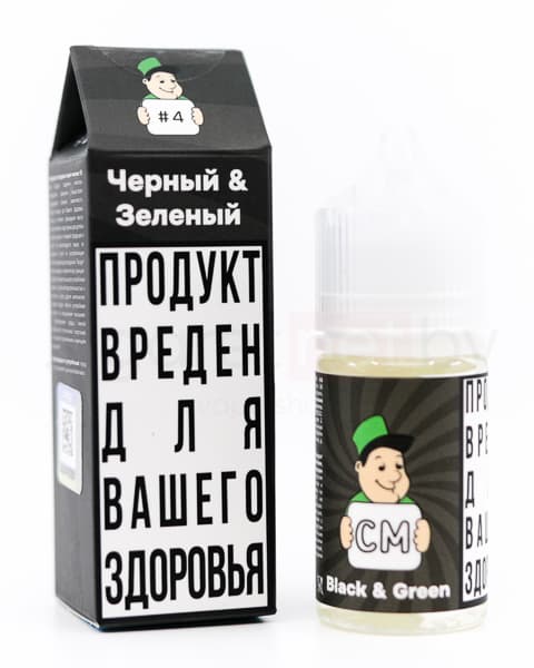 Жидкость CM - #4 Черный &amp; Зеленый 30 мл ( 17 ± 3 мг ) ( Лимонад Байкал с Пихтой )
