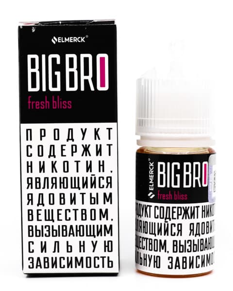 Жидкость ElMerck Big Bro SALT - Fresh Bliss 30 мл ( 17 ± 3 мг ) ( Коктейль из Ягод и Яблок )