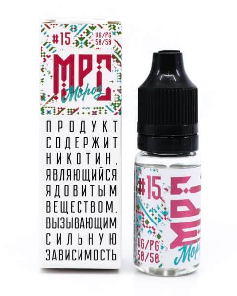 Жидкость МРС Мороз #15 10 мл ( 17 ± 3 мг ) ( Малина Мята )