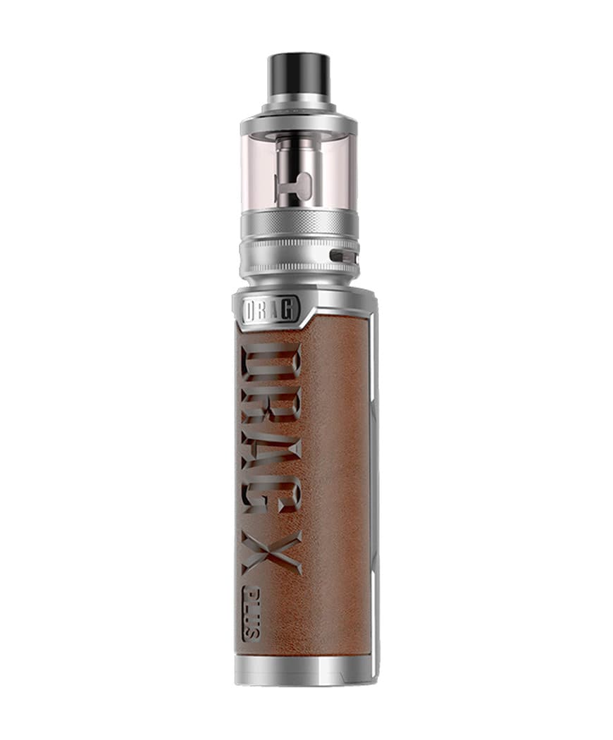 Стартовый комплект VOOPOO DRAG X Plus 100W с Баком TPP 2.0  - 5,5 мл ( без батареи ) ( Серебристо - Коричневый ) Pro Edition