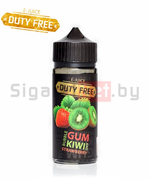 Duty Free Black - Bubblegum Kiwi &amp; Strawberry, (3 мг), 120 мл