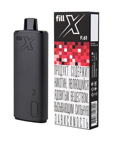 Одноразка fill X - 650 mAh - Клюква Брусника ( F61 ) ( 10 мл. Крепость 17 ± 3 мг\ мл )