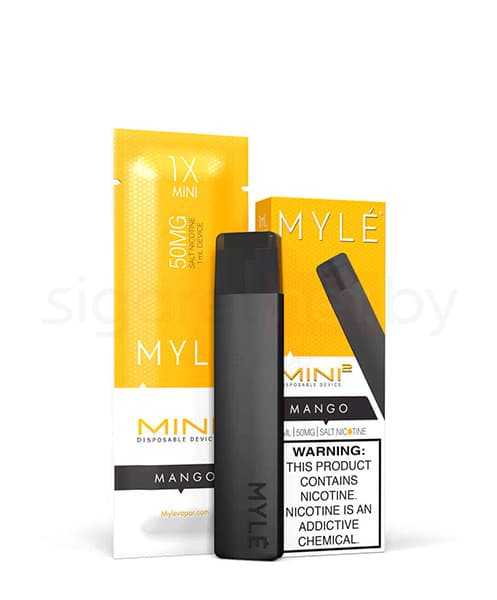 Одноразовая электронная сигарета MYLE Mini 2 ( Манго ) крепость 50 мг. ( ~240 затяжек приблизительно )