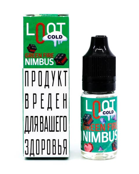 Жидкость Loot Cold SALT - Green Fire Nimbus 10 мл ( 15 ± 3 мг ) ( Мандарин Арбуз )