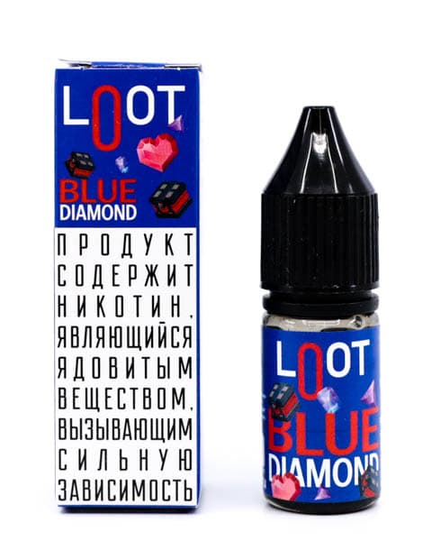 Жидкость Loot SALT - Blue Diamond 10 мл ( 15 ± 3 мг ) ( Смородина Малина )