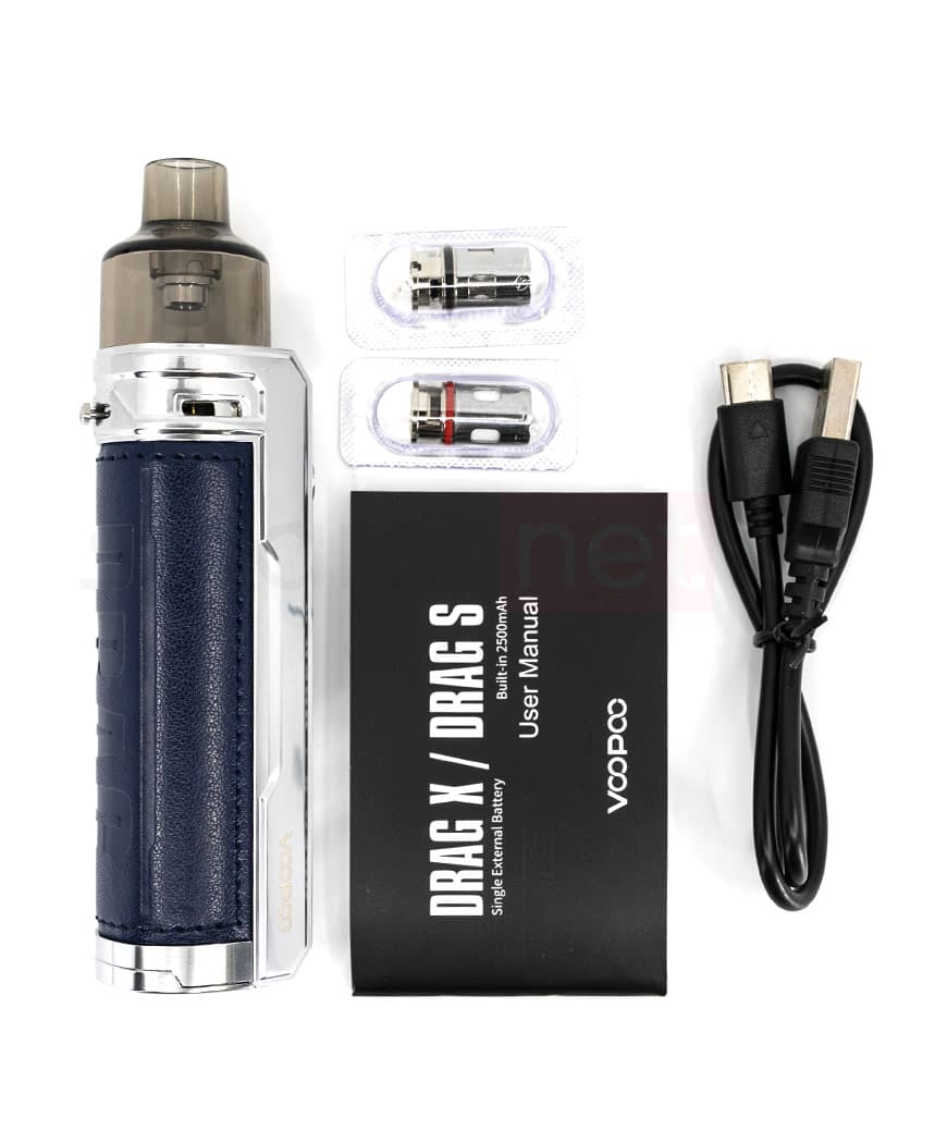 Стартовый комплект VOOPOO DRAG X 18650 Mod Pod  - 4,5 мл ( Серебристо - Красный )