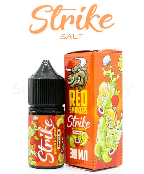 Жидкость RED SMOKERS STRIKE SALT - GUAVA &amp; LYCHEE ( Гуава Личи ) 30 мл ( 20 мг ) STRONG
