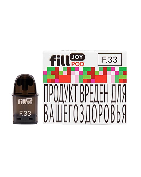 Одноразовый картридж с жидкостью для электронных систем курения fill JOY POD - Клубника Киви ( F33 ) ( 2 мл. Крепость 17 ± 3 мг )
