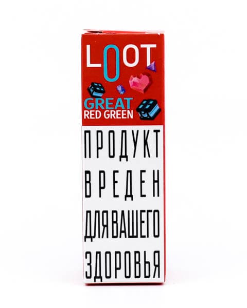 Жидкость Loot SALT - Great Red Green 10 мл ( 15 ± 3 мг ) ( Яблоко Гранат )