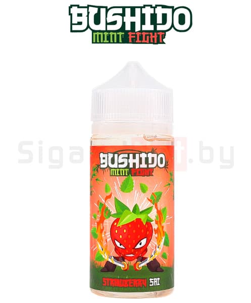 Жидкость BUSHIDO MINT FIGHT &quot;STRAWBERRY SAI&quot; 100 мл ( 2,5 мг )