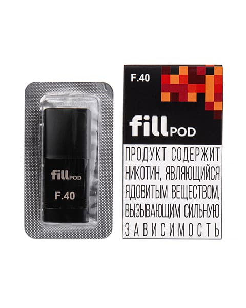 Одноразовый картридж с жидкостью для электронных систем курения fill POD - Грейпфрут ( F40 ) ( 1.8 мл. Крепость 17 ± 3 мг )