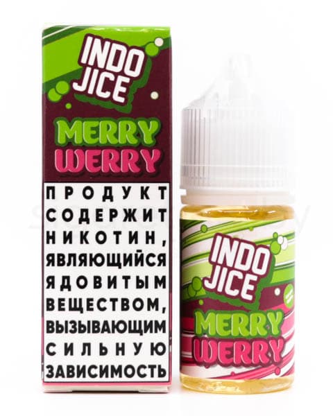 Жидкость INDO JICE SALT - Merry Werry 30 мл ( 17 ± 3 мг ) ( Малина Киви )