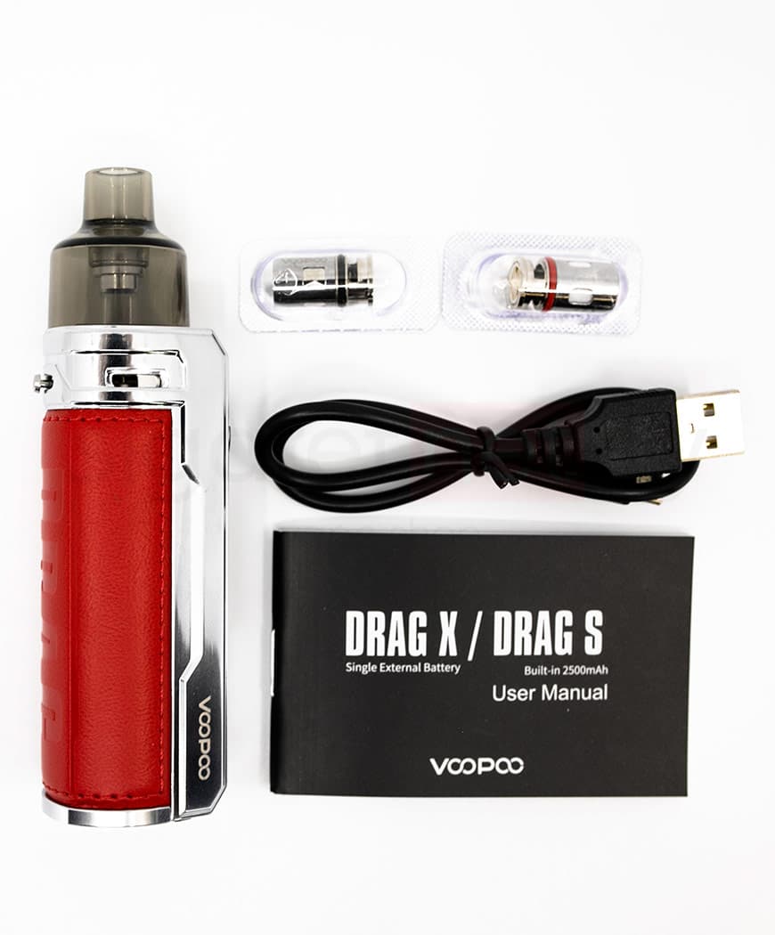 Стартовый комплект VOOPOO DRAG S 60W VW Pod  - 4,5 мл 2500 mAh ( Серебристо - Синий )