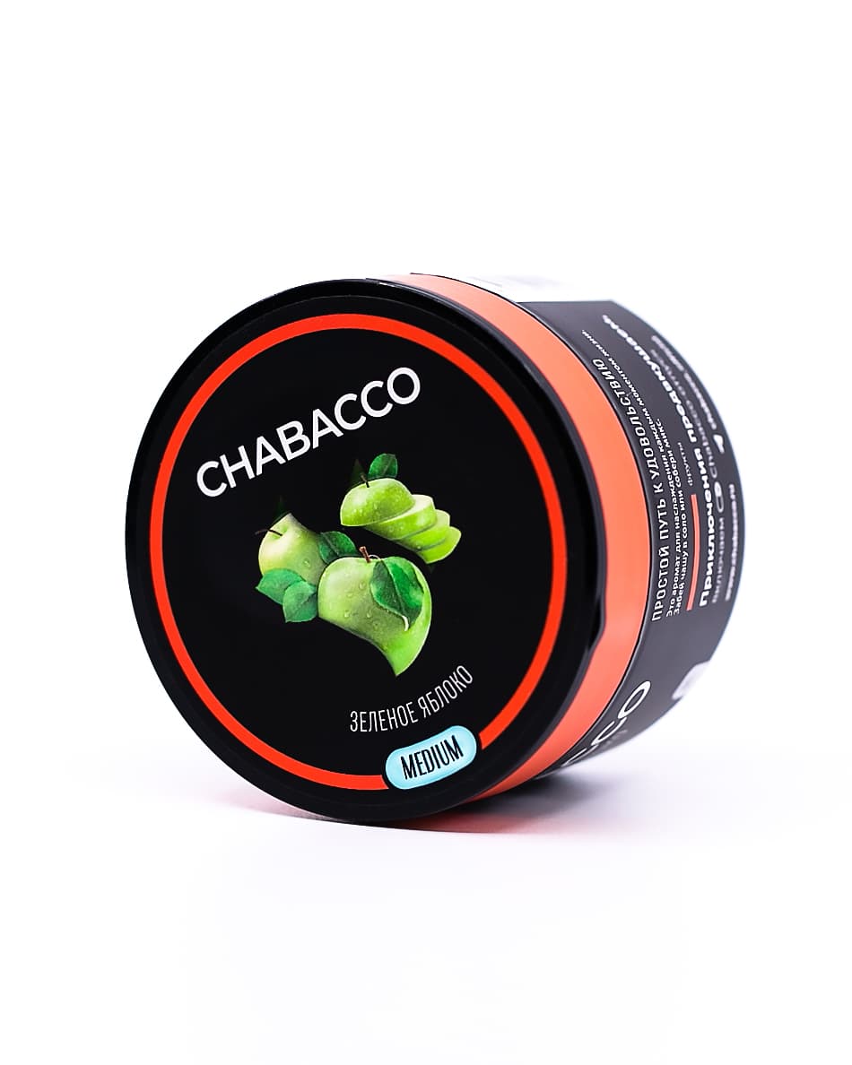 Кальянная смесь Chabacco Green Apple ( Зеленое Яблоко ) 50 гр. ( MEDIUM )