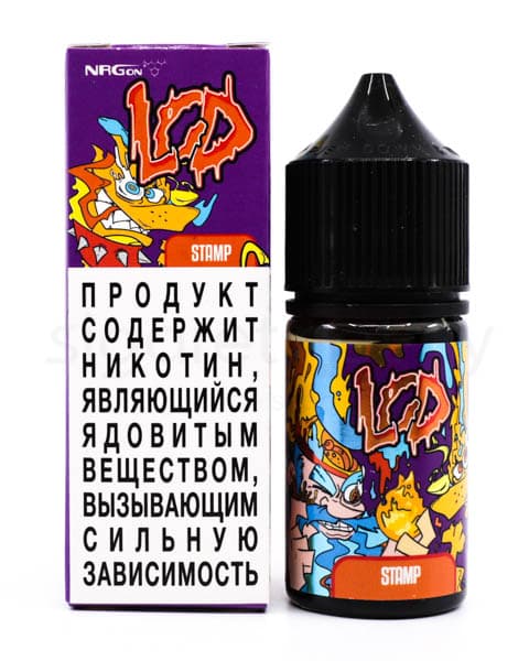 Жидкость NRGon LCD - Stamp 30 мл ( 17 ± 3 мг ) ( Ледяной Персик с Бананом )