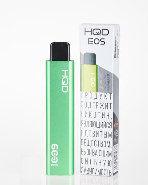 Одноразка HQD EOS 600 - 350 mAh - Лимон Лайм ( Emarald ) ( 2 мл. Крепость 17 ± 3 мг\ мл )