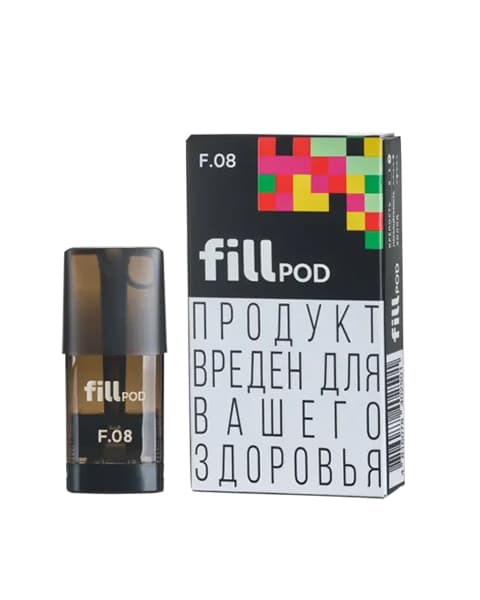Одноразовый картридж с жидкостью для электронных систем курения fill POD - Малина Лимон Лайм ( F08 ) ( 1.8 мл. Крепость 17 ± 3 мг )