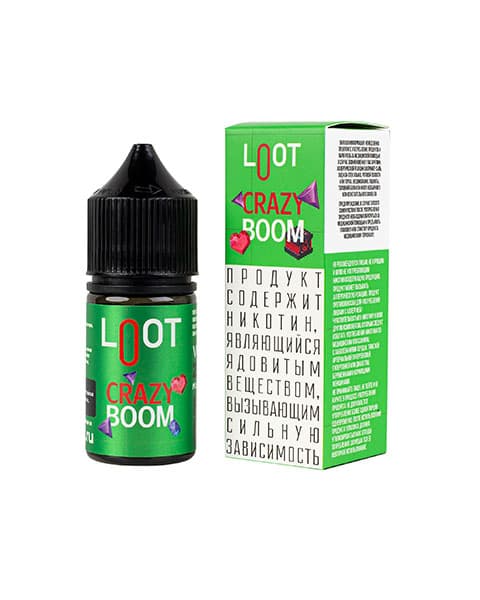 Жидкость Loot SALT - Crazy Boom 25 мл ( 15 ± 3 мг ) ( Арбуз )