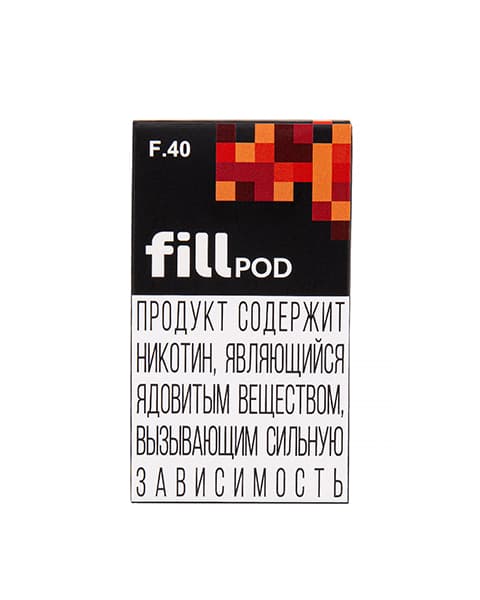 Одноразовый картридж с жидкостью для электронных систем курения fill POD - Грейпфрут ( F40 ) ( 1.8 мл. Крепость 17 ± 3 мг )