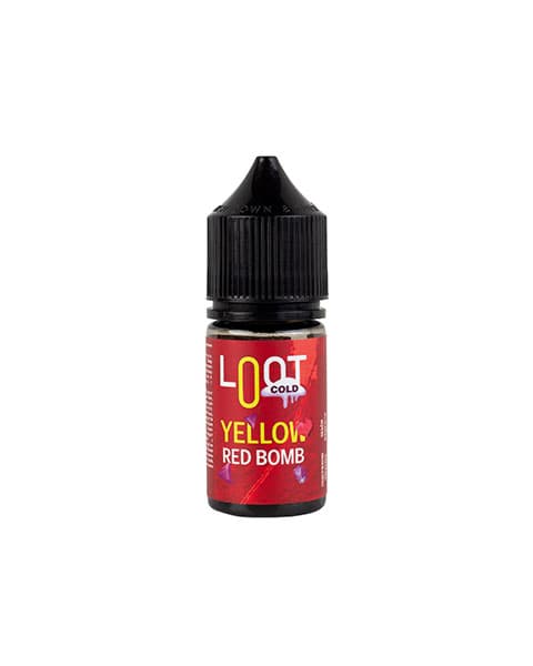 Жидкость Loot Cold SALT - Yellow Red Bomb 25 мл ( 15 ± 3 мг ) ( Клубника Лимон )