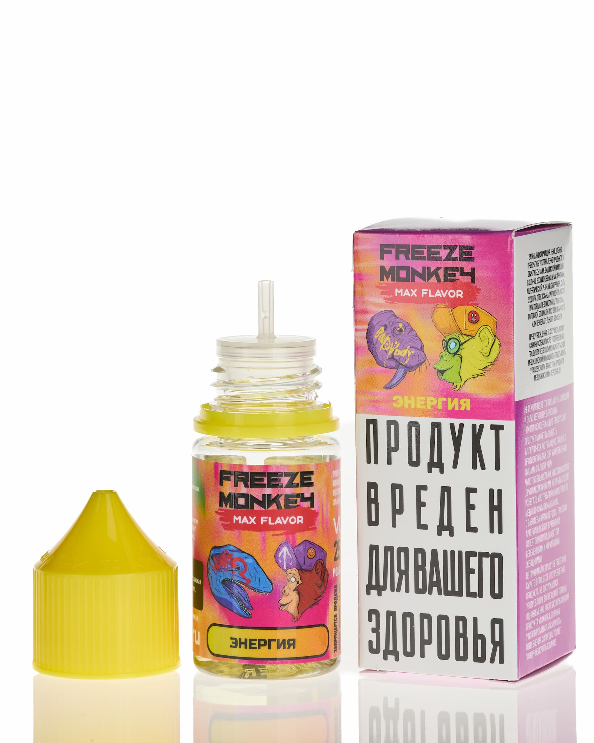 Жидкость Freeze Monkey MAX FLAVOR SALT - Энергия 25 мл ( 15 ± 3 мг ) ( Энергетик с Манго )