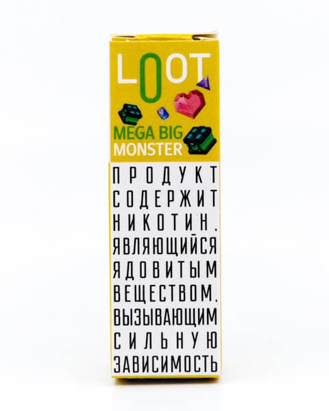 Жидкость Loot SALT - Mega Big Monster 10 мл ( 15 ± 3 мг ) ( Киви )