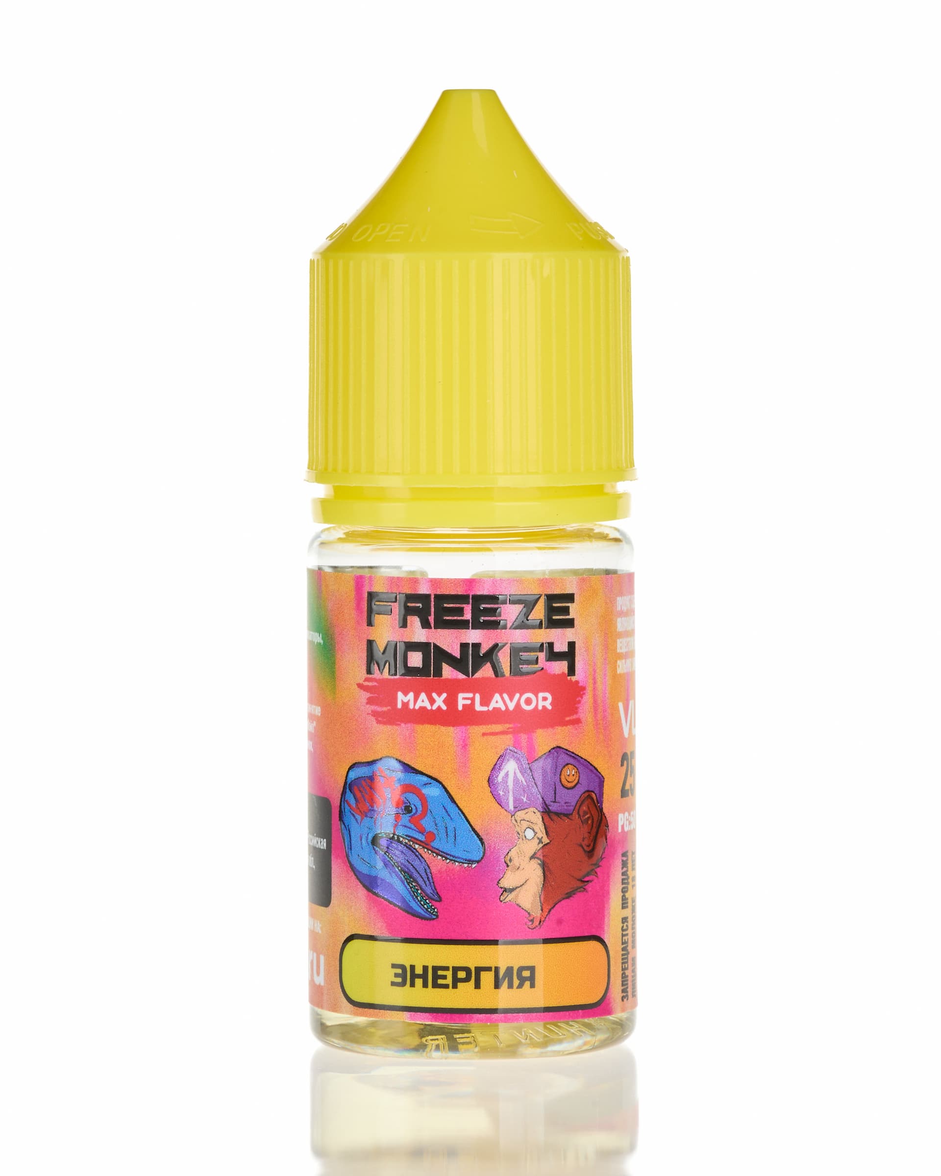 Жидкость Freeze Monkey MAX FLAVOR SALT - Энергия 25 мл ( 15 ± 3 мг ) ( Энергетик с Манго )
