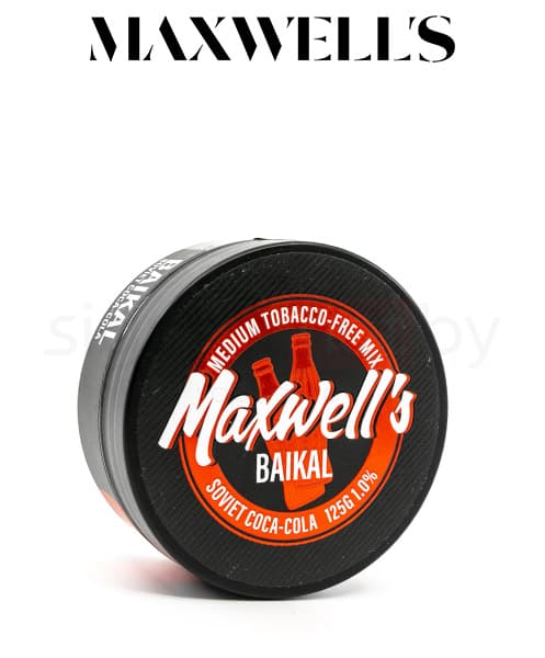Бестабачная смесь для кальянов Maxwells - Baikal ( Советская Кока Кола ) 125 г ( Medium 1% )