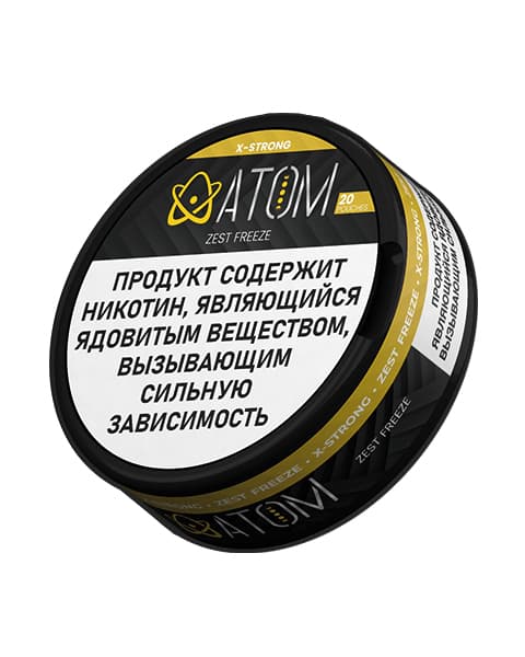 Никотиновые паучи ATOM ZEST FREEZE ( Сочный цитрус ) 11 мг.