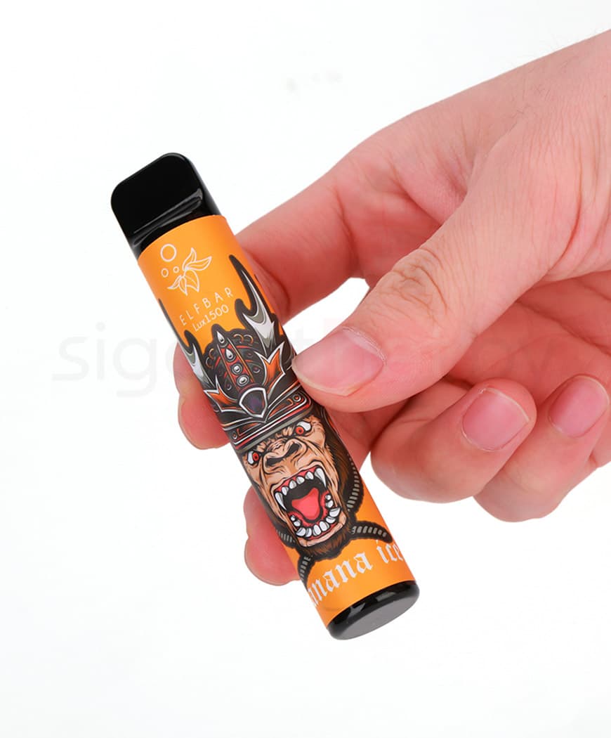 Одноразовая электронная сигарета Elf Bar Lux 850mAh - Ледяной Банан ( 4,8 мл. Крепость 50 мг\ мл )