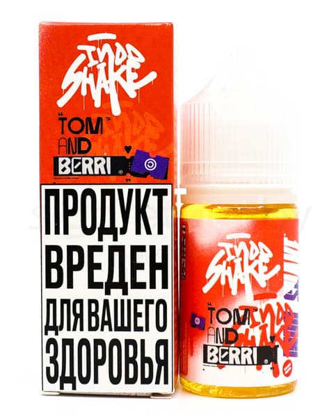 Жидкость INDO SHAKE SALT - Tom and Berri 30 мл ( 17 ± 3 мг ) ( Милкшейк с Малиной и Ежевикой )
