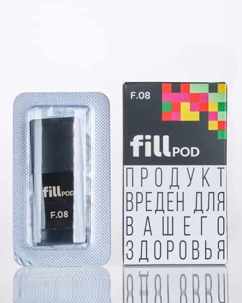 Одноразовый картридж с жидкостью для электронных систем курения fill POD - Малина Лимон Лайм ( F08 ) ( 1.8 мл. Крепость 17 ± 3 мг )