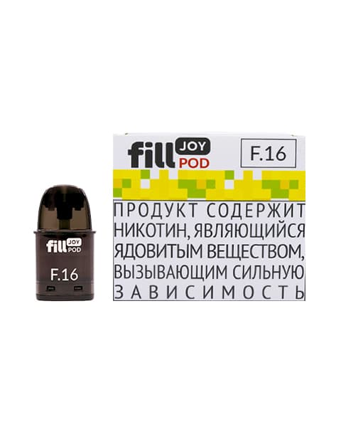 Одноразовый картридж с жидкостью для электронных систем курения fill JOY POD - Ананас ( F16 ) ( 2 мл. Крепость 17 ± 3 мг )