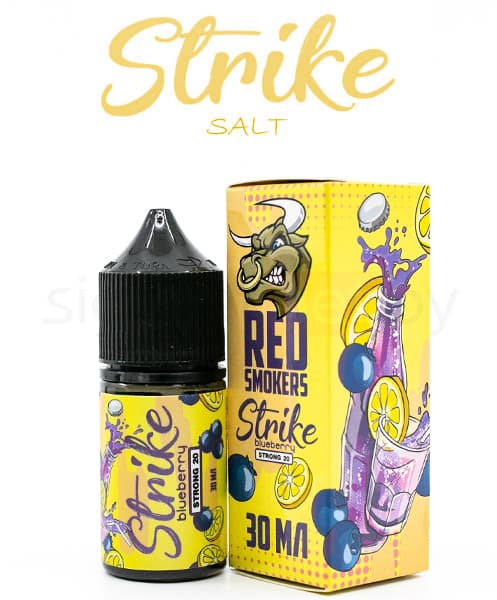 Жидкость RED SMOKERS STRIKE SALT - BLUEBERRY ( Черника ) 30 мл ( 20 мг ) STRONG
