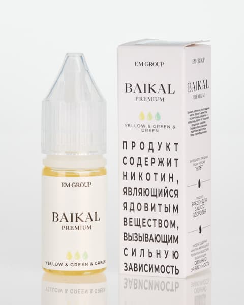 Жидкость BAIKAL - Yellow Green Green 10 мл ( 17 ± 3 мг ) ( Мята Лимон Лайм )