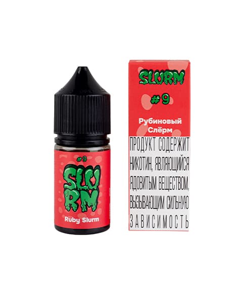 Жидкость SLURM - #9 Рубиновый Слёрм 25 мл ( 15 ± 3 мг ) ( Кислый Джем из Брусники и Клюквы )