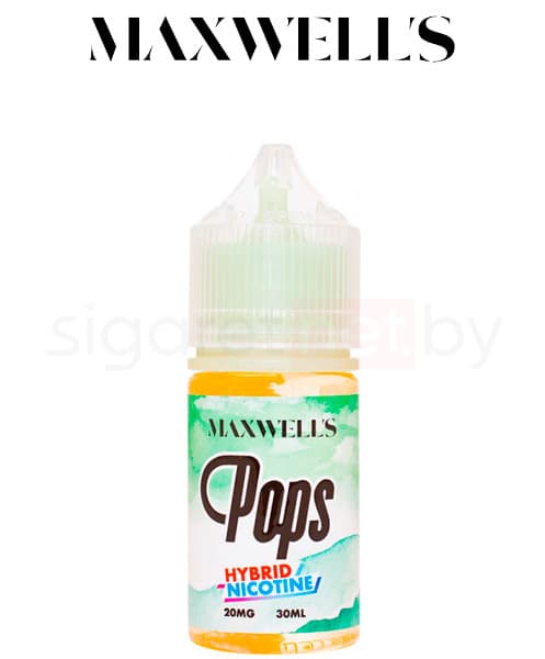 Жидкость Maxwells HYBRID - POPS ( Жвачка с Киви и Яблоком ) 30 мл ( 20 мг )