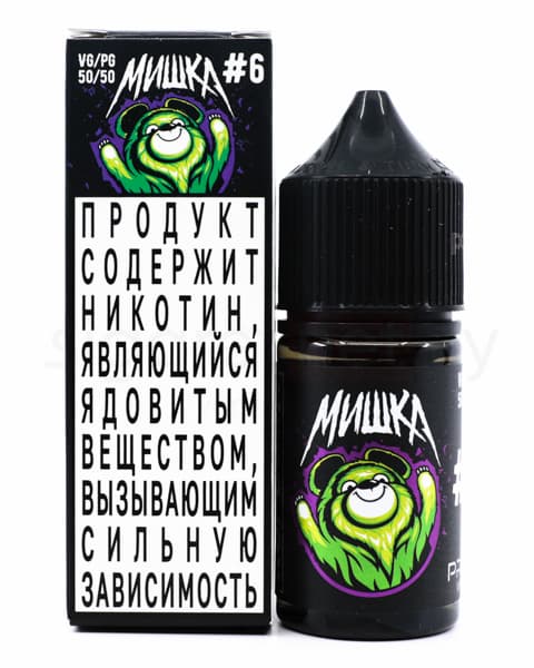 Жидкость МИШКА #6 30 мл ( 17 ± 3 мг ) ( Яблоко Энергетик )