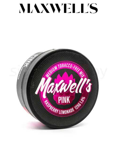 Бестабачная смесь для кальянов Maxwells - Pink ( Малиновый Лимонад ) 125 г ( Medium 1% )