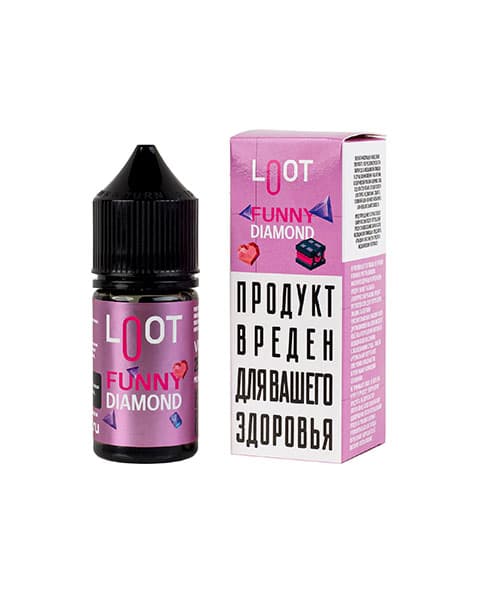 Жидкость Loot SALT - Funny Diamond 25 мл ( 15 ± 3 мг ) ( Малина )