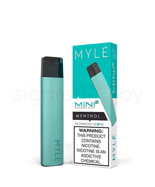 Одноразовая электронная сигарета MYLE Mini 2 ( Ментол ) крепость 50 мг. ( ~240 затяжек приблизительно )