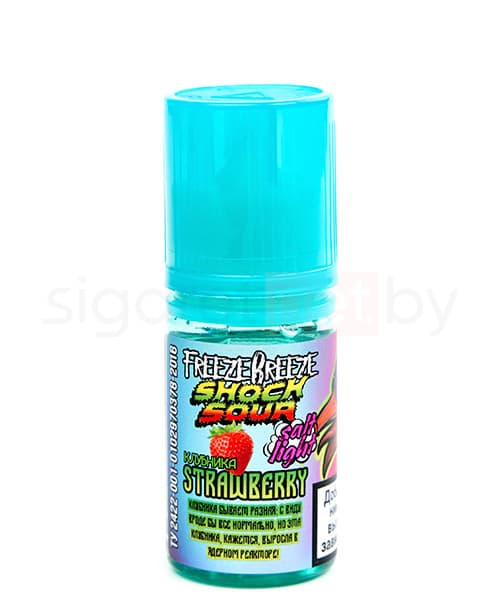Жидкость Freeze Breeze Shock Sour SALT - Strawberry Ice 30 мл ( 50 мг )