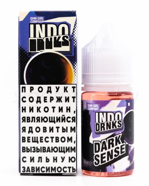 Жидкость INDO DRNKS SALT - Dark Sense 30 мл ( 17 ± 3 мг ) ( Сок из Ежевики и Шелковицы )