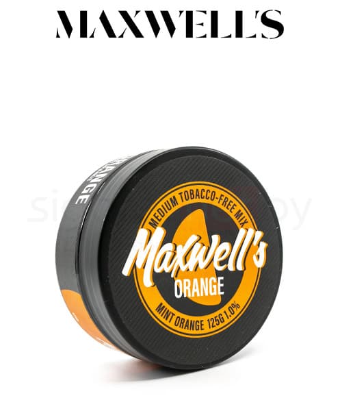 Бестабачная смесь для кальянов Maxwells - Orange ( Мятный Апельсин ) 125 г ( Medium 1% )