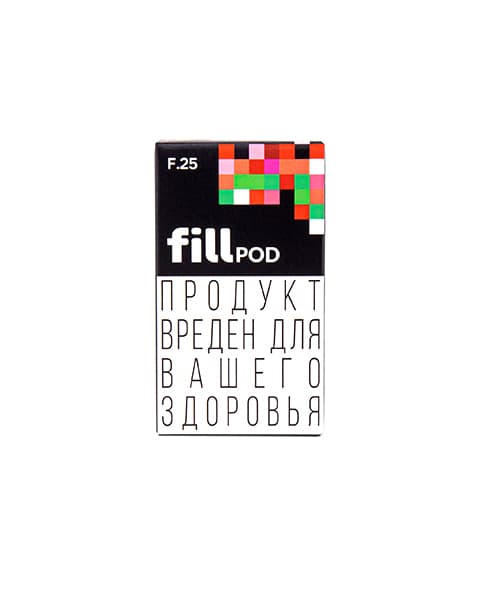 Одноразовый картридж с жидкостью для электронных систем курения fill POD - Арбуз с Клубникой ( F25 ) ( 1.8 мл. Крепость 17 ± 3 мг )