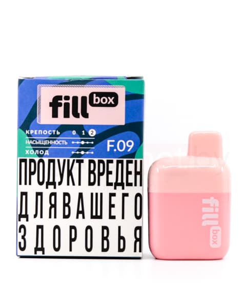 Электронная система курения ( одноразовая ) fill Box - 400 mAh - Малина ( F09 ) ( 2 мл. Крепость 17 ± 3 мг\ мл )